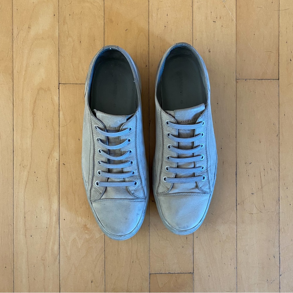 All Saints Low-Top Gray Sneakers. Free shipping!